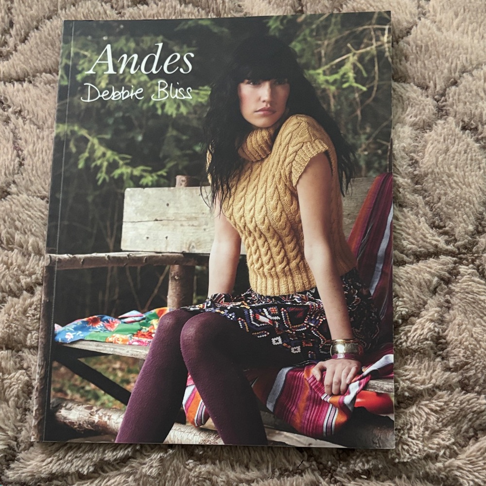 Andes by Debbie Bliss — Cable Knit Sleeveless Turtleneck in Mustard Yellow